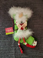 DEPT 56 KRINKLES 8" MINI STOCKING Ornament Snow Queen Patience Brewster New