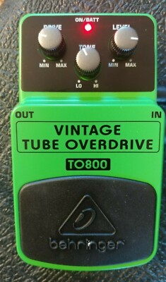 BEHRINGER TO800 VINTAGE TUBE OVERDRIVE Guitar Effects Pedal Free Shipping NIB !
