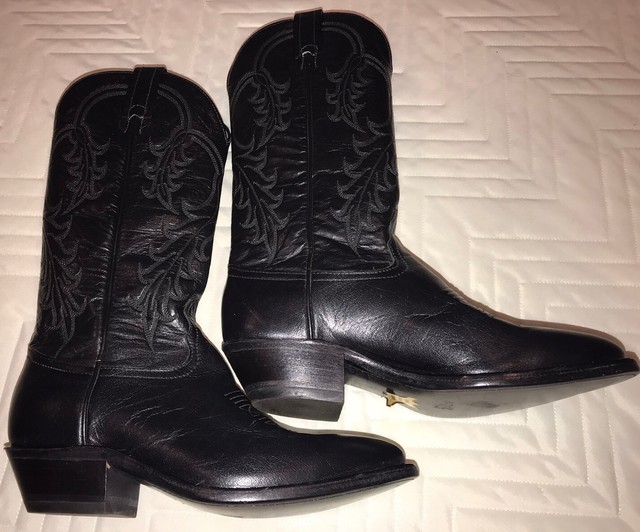 TONY LAMA Womens Cowboy Western Boots Style 1974 L Black On Black Sz 5