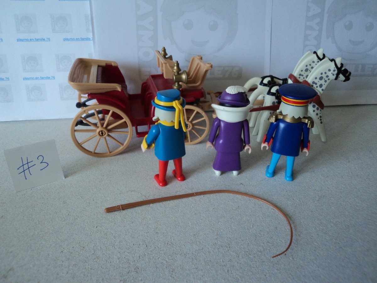 PLAYMOBIL vintage city époque 1900 calèche général femme