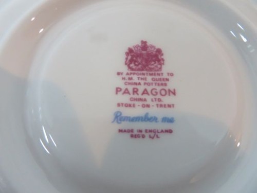 Paragon Porzellan Remember Me Teetasse & Untertasse England blaue Blumen - Bild 7 von 7