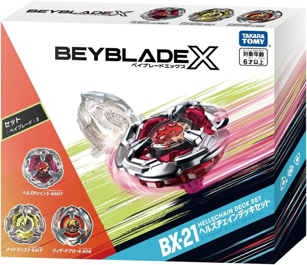 Takara Tomy Beyblade X BX-21 Hell's Chain Deck Set Hellschain 5