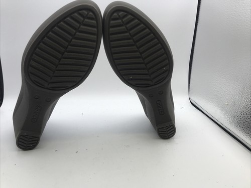 Crocs Lina Women’s Size 11 Gray Graphite Comfort Slip On Ballerina Flat Shoes - Picture 10 of 11