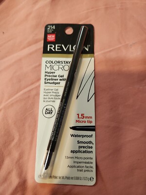 Revlon Micro Precise Gel Eyeliner Black 214 Hyper w Smudger Sealed Original