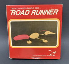 Vtg 70s Road Runner Marionette Puppet Earth One Wood Products in Box