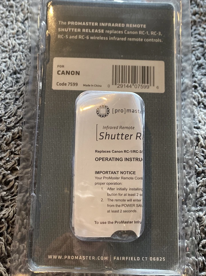 Promaster 7599 Infrared Remote Shutter Release For CANON - Image 2 of 2