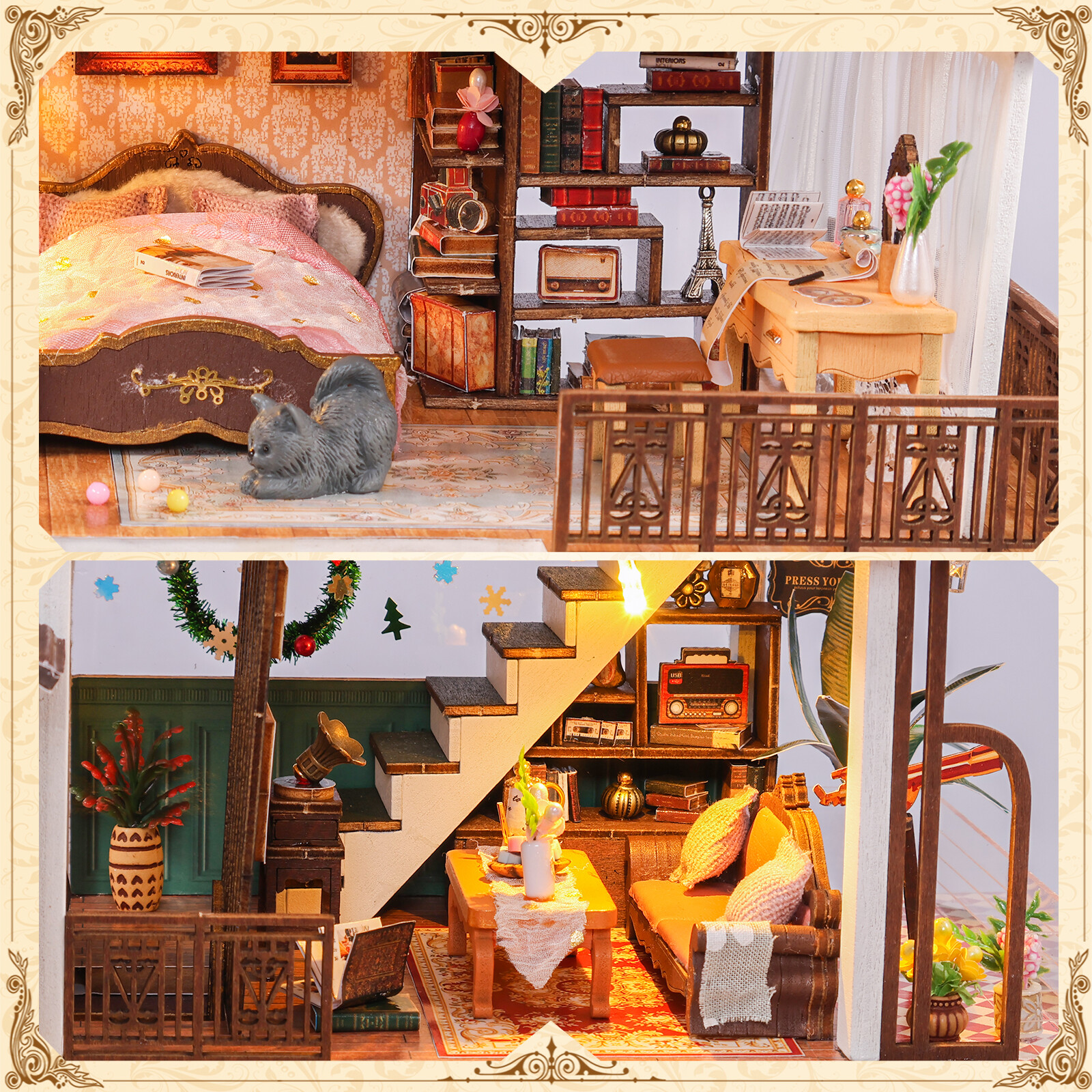 DIY Miniature Dollhouse Kit 124 Scale Wooden Dollhouse Making Kit ⛅ eBay