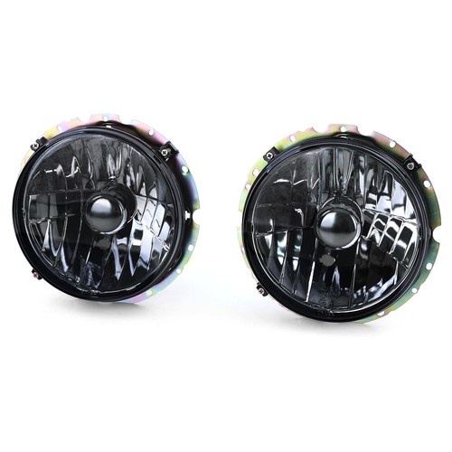 Coppia fari in vetro trasparente nero fumè H4 per VW Caddy I 82-92 + Jetta I 79- - Imagen 2 de 8