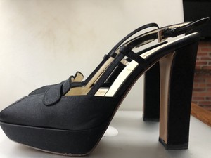 prada black slingbacks