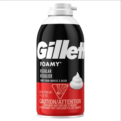 Gillette Foamy Regular Shaving Cream, Regular, 11 oz
