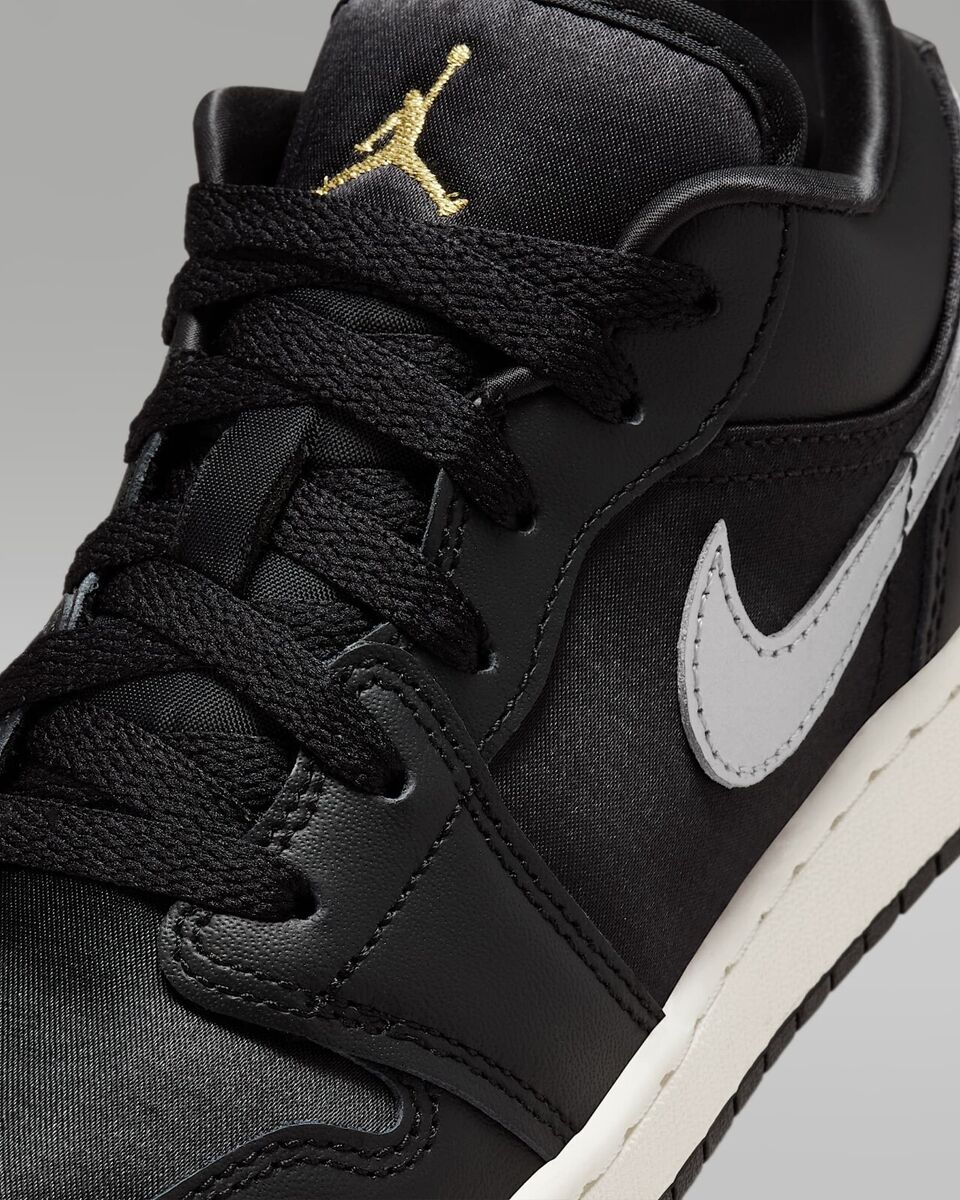 Nike GS Air Jordan 1 Low SE Black Sail Metallic Gold FZ3921 Nike GS Air Jordan 1 Low SE Black Sail Metallic Gold FZ3921