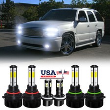 For GMC Yukon XL 1500 2500 2000-2006 LED Headlight High Low Fog Light Bulbs Kit