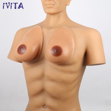 Self-adhesive Teardrop Silicone Breast Forms E Cup Transgender Fake Boobs