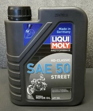 2 Qts. Liqui Moly HD Classic SAE50 Motor Engine Oil Harley Davidson 20104 Indian