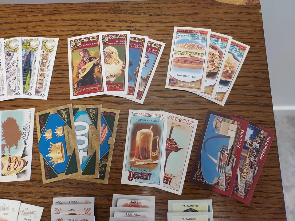 Topps Allen & Ginter Lot 150+ Cards Set Building Multiple Years Weirdo Inserts - Image 3 of 4