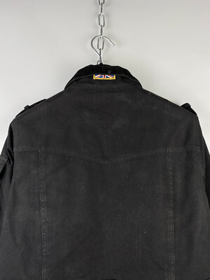 Barbour International Wax Cotton Button Zip Jacket Size M / L | eBay