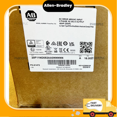 20F11ND052AA0NNNNN AB PowerFlex Air Cooled 753 AC Drive New In Box
