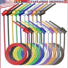Test Leads 10PCS Test Hook Clip to Hook Clip Testing Cables Wires Dual
