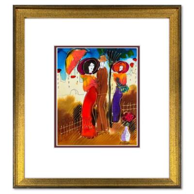 Moshe Leider, Framed Original Mixed Media Watercolor Painting, Hand Signed