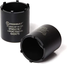 Powerbuilt Spindle Socket, 6 Outer Black, 6 Lug, 6-Lug, 2-5/8" Outer, Black 