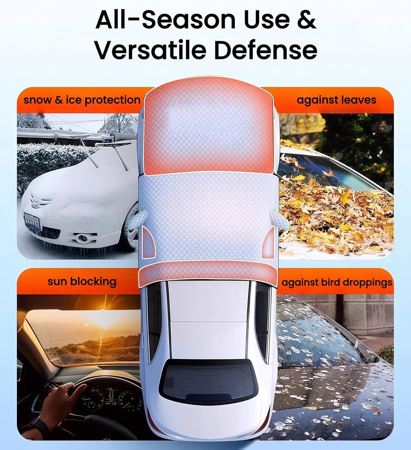 Car Thick Windshield Cover Protector Winter Snow Ice Rain Frost Guard Sun Shade