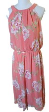 Signature bu Robbie Bee Halter Maxi Dress Womens SZ 12 Romantic,Whimsical,Floral