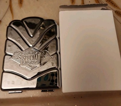 New In Box Camel Special Lights Cigarette Case Wallet Tobacco Holder Silver Tone