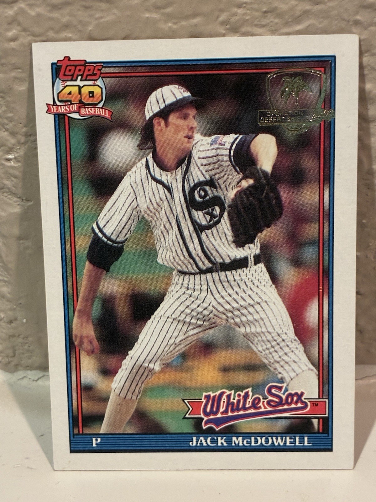 1991 Topps Desert Shield Jack McDowell #219 Chicago White Sox NRMT H