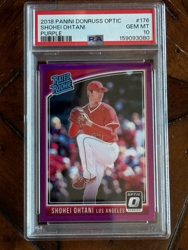 2018 Donruss Optic Purple Shohei Ohtani Rated  ROOKIE CARD PSA 10 Pitching