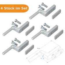 4x Bordwandscharnier Anhänger Stellbordwandscharnier Alu-Bordwandprofile Set