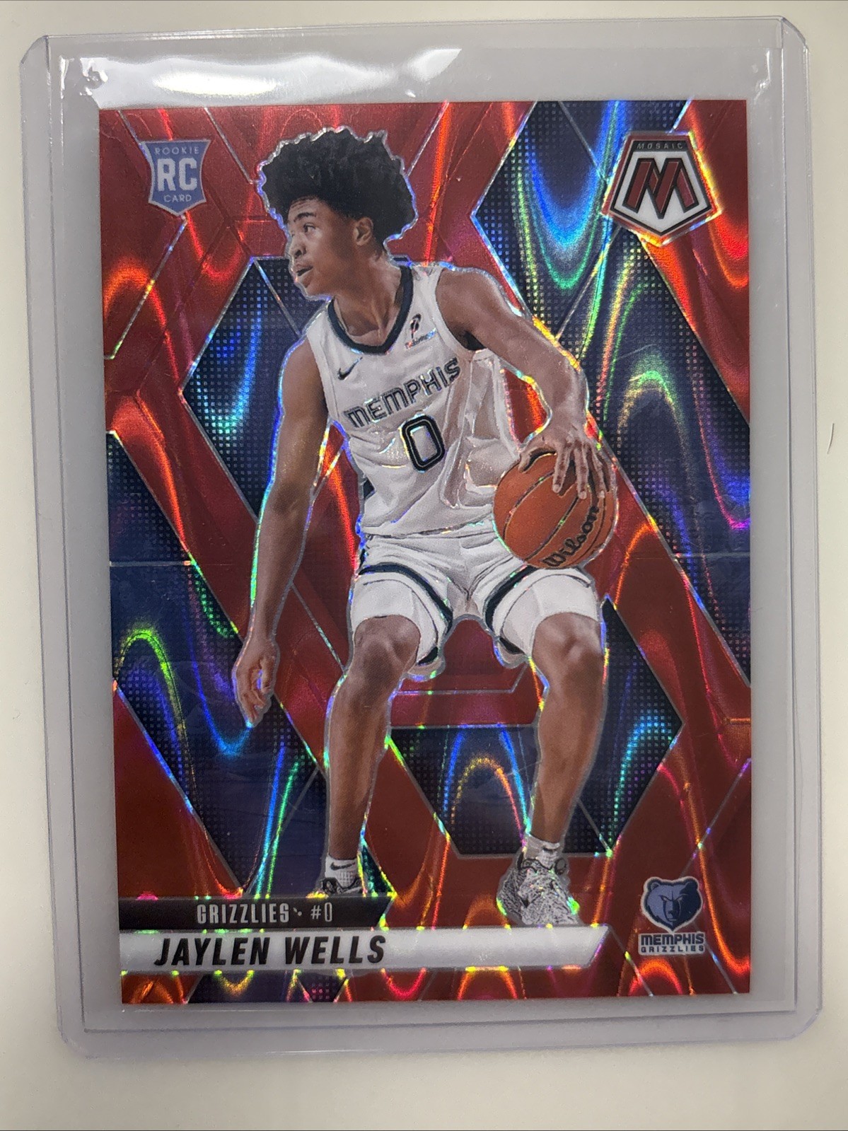 Jaylen Wells 2024-25 Panini Mosaic Basketball RC #240 Red Seismic /299