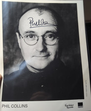 Phil Collins Signed 8x10 1998 Hits Promo Photo Autograph Genesis Gabriel