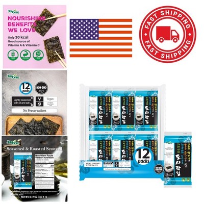 Roasted Seaweed Snacks Lightly Salted  Gluten Free 0.17 Ounce Pack of 12