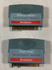 Brookstone Lot of 2 Tranquil Moments Sound Card Ocean Escape Wilderness Retreat