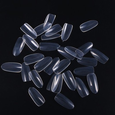 500 Pcs Nageltips Durchsichtig Vollflächige Nägel Ovale Nagelspitzen