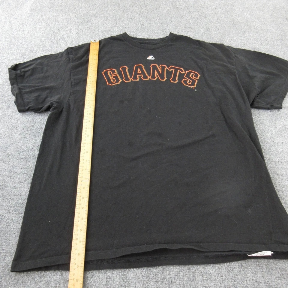 Camisa masculina de beisebol San Francisco Giants 2XL preta laranja MLB Tim Lincecum 55 - Imagem 3 de 4