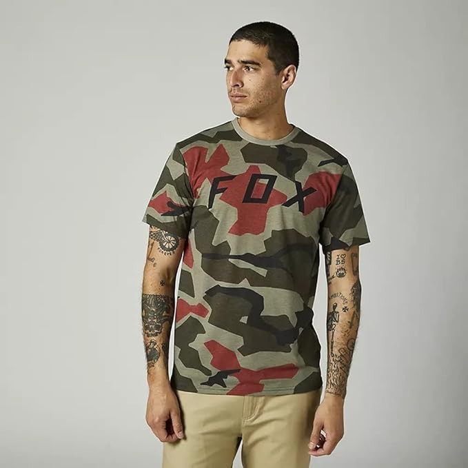 FOX Racing Mens T-Shirt -BNKR SS Tech Tee BNWT Size Small Green Camo