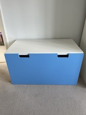 Ikea SMASTAD Toy box Chest bench  Drawer wheels storage unit White