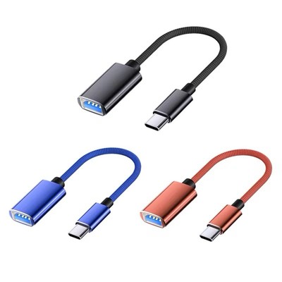 USB C auf USB A OTG Type C Adapter Nylon USB-Stick für MacBook Samsung Xiaomi