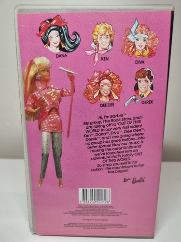 Barbie & The Rockstars 1987 VHS Video Cassette Mattel Out Of This World - Picture 5 of 9