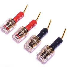 CNCESS CESS-162 Pin Banana Plug to 4mm Female Jack/Speaker Wire, 4... 