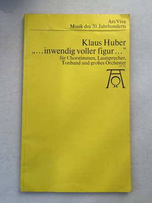 Noten. Huber. ....inwendig voller figur....  Studien-Partitur.