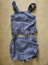 2 pc Penelope Mack Outfit Plaid Top  Skort Girls Size 10