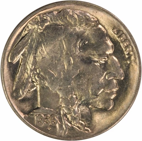 1936-D Buffalo Nickel Choice BU+ Uncertified #318