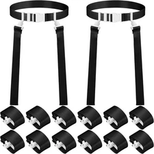 Peryiter 2/12/24/36 Player Flag Football Belt, Adjustable Black 