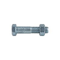 DIN 7990 Sechskant-Schaftschraube M12X85 Stahl 4.6 Feuerverzinkt M. Mutter 50
