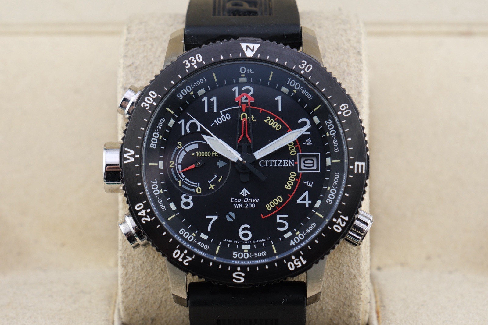 Citizen BN5058-07E Men's Eco-Drive Promaster Altichron Black Dial Watch Works