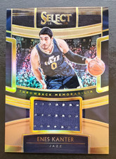 2018-19 Select Enes Kanter Throwback Memorabilia Patch Copper Prizm 2/49 Jazz