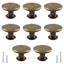 8Pcs 30mm Antique Bronze Kitchen Cabinet Knobs, 30mm, 8Pcs