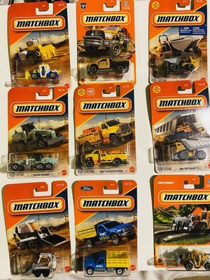 Matchbox Construction Vehicles Lot of 12   Dump Trucks Utility Work Trucks